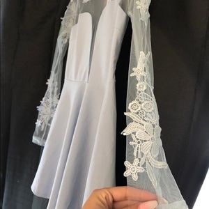 New! Never worn light blue mesh homecoming dress